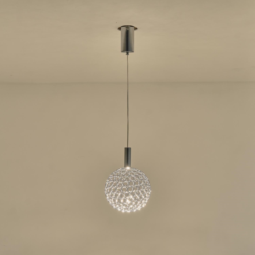 LED Пендел LED/6,3W/230V 3000K лъскав хром Ø 25 см