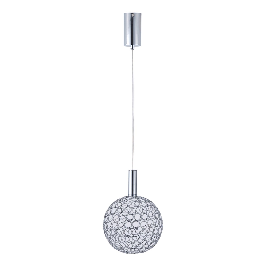 LED Пендел LED/6,3W/230V 3000K лъскав хром Ø 25 см