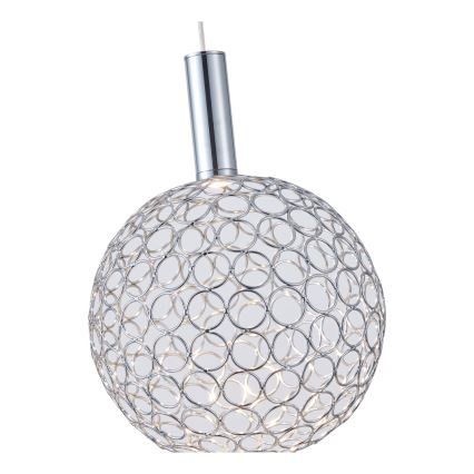 LED Пендел LED/6,3W/230V 3000K лъскав хром Ø 25 см