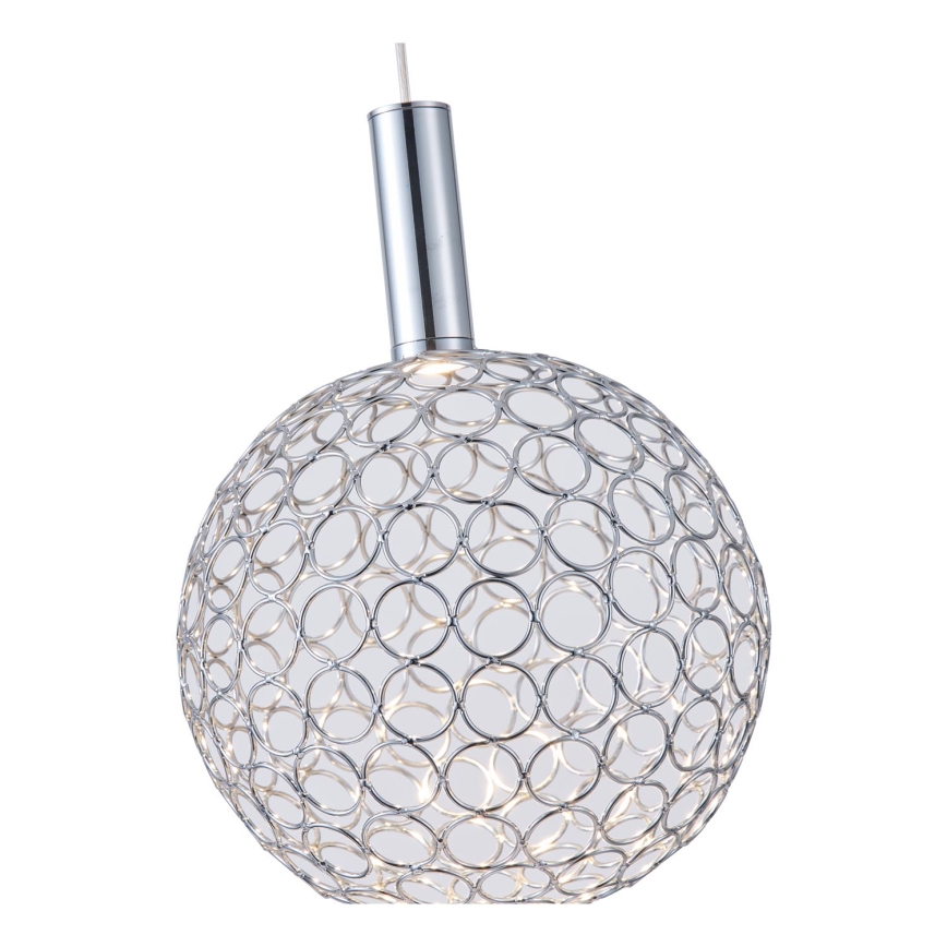 LED Пендел LED/6,3W/230V 3000K лъскав хром Ø 25 см