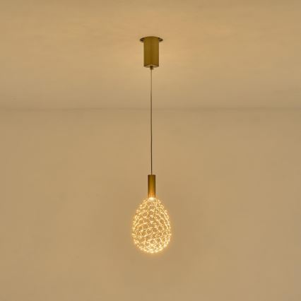 LED Пендел LED/6,3W/230V 3000K златист Ø 14 см
