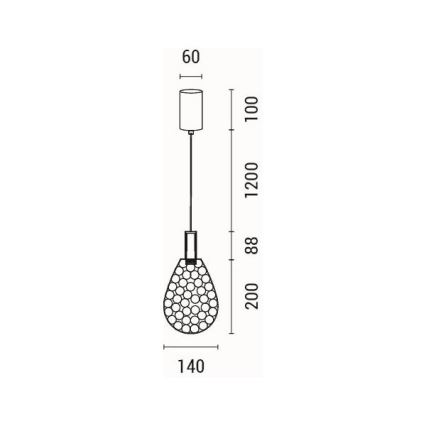 LED Пендел LED/6,3W/230V 3000K златист Ø 14 см