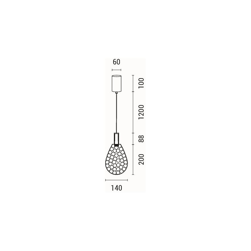 LED Пендел LED/6,3W/230V 3000K златист Ø 14 см