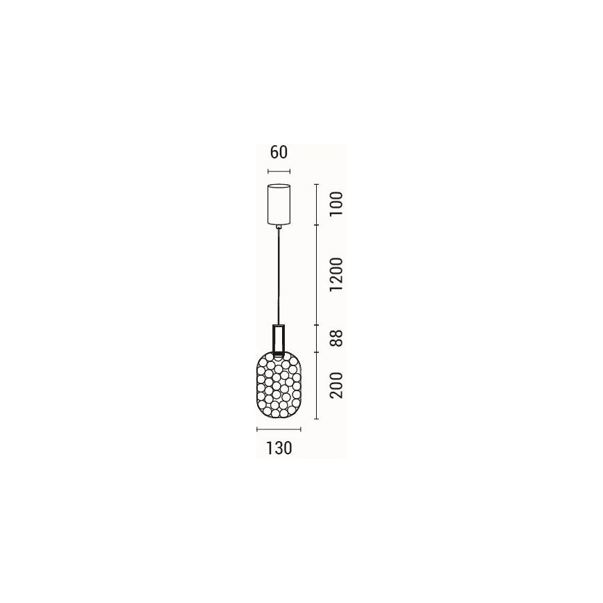 LED Пендел LED/6,3W/230V 3000K златист Ø 20 см