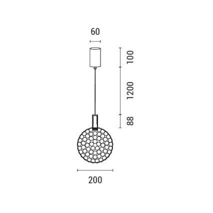 LED Пендел LED/6,3W/230V 3000K златист Ø 20 см