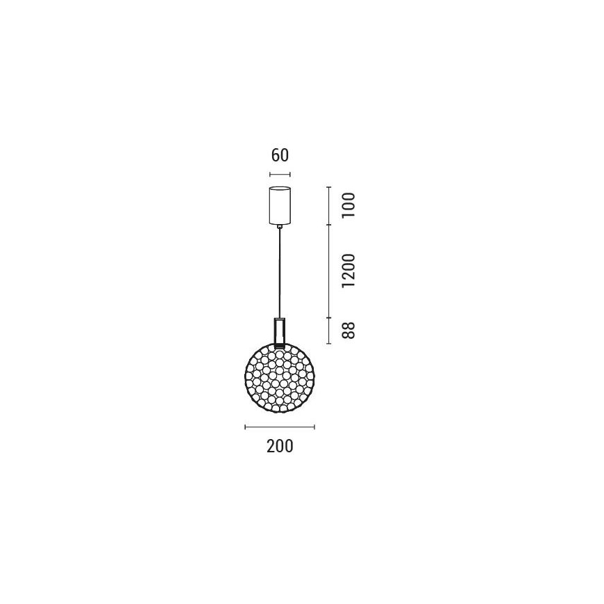 LED Пендел LED/6,3W/230V 3000K златист Ø 20 см