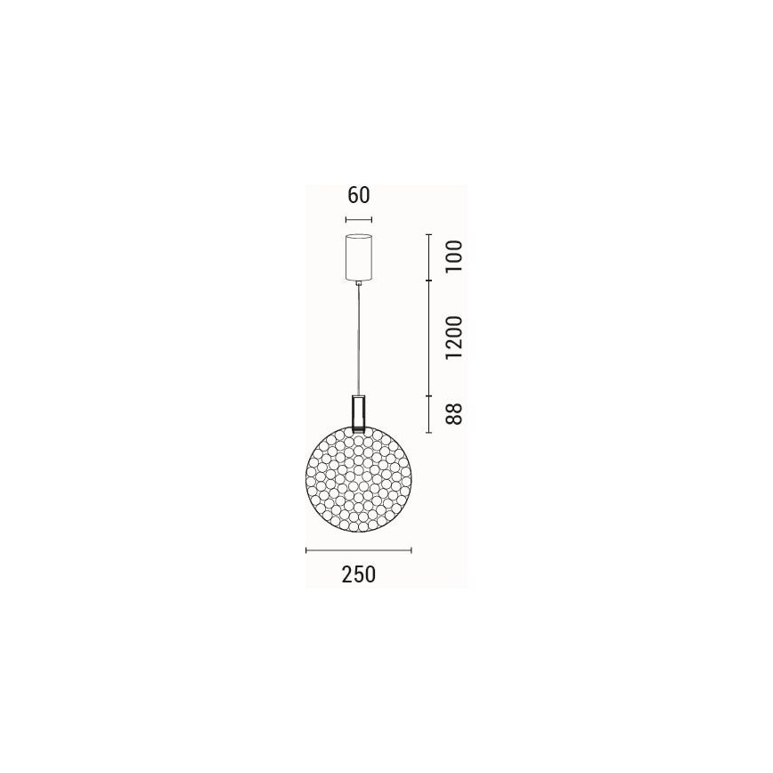 LED Пендел LED/6,3W/230V 3000K златист Ø 25 см