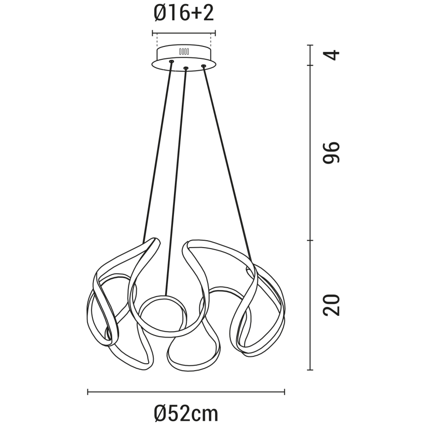 LED Пендел LED/60W/230V 3000K черен