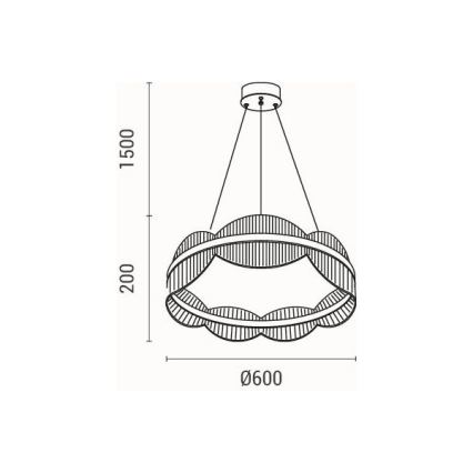 LED Пендел LED/60W/230V 3000K