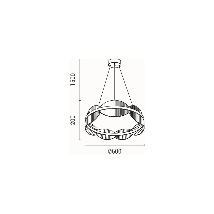 LED Пендел LED/60W/230V 3000K