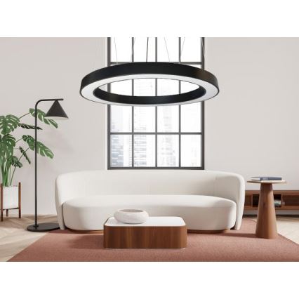 LED Пендел LED/60W/230V 4000K Ø 120 см черен