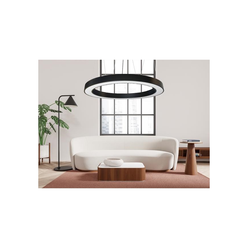 LED Пендел LED/60W/230V 4000K Ø 120 см черен