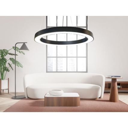 LED Пендел LED/60W/230V 4000K Ø 120 см черен