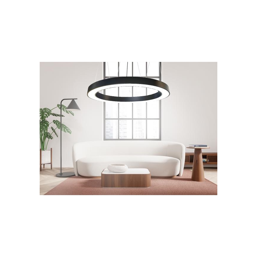 LED Пендел LED/60W/230V 4000K Ø 120 см черен