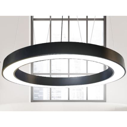 LED Пендел LED/60W/230V 4000K Ø 120 см черен