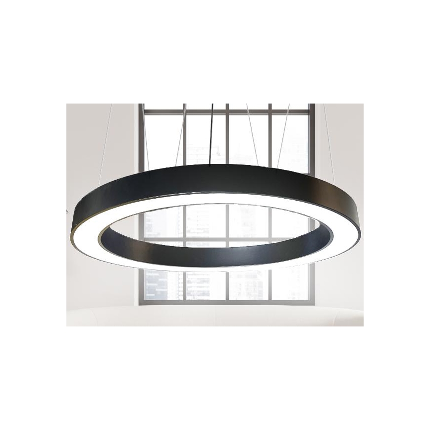 LED Пендел LED/60W/230V 4000K Ø 120 см черен