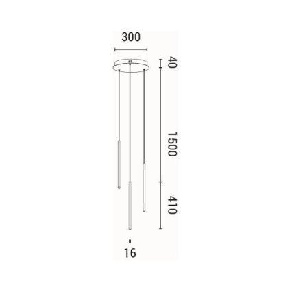 LED Пендел LED/6W/230V 3000K Ø 30 см