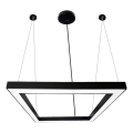 LED Пендел LED/70W/230V 4000K 100x100 см черен