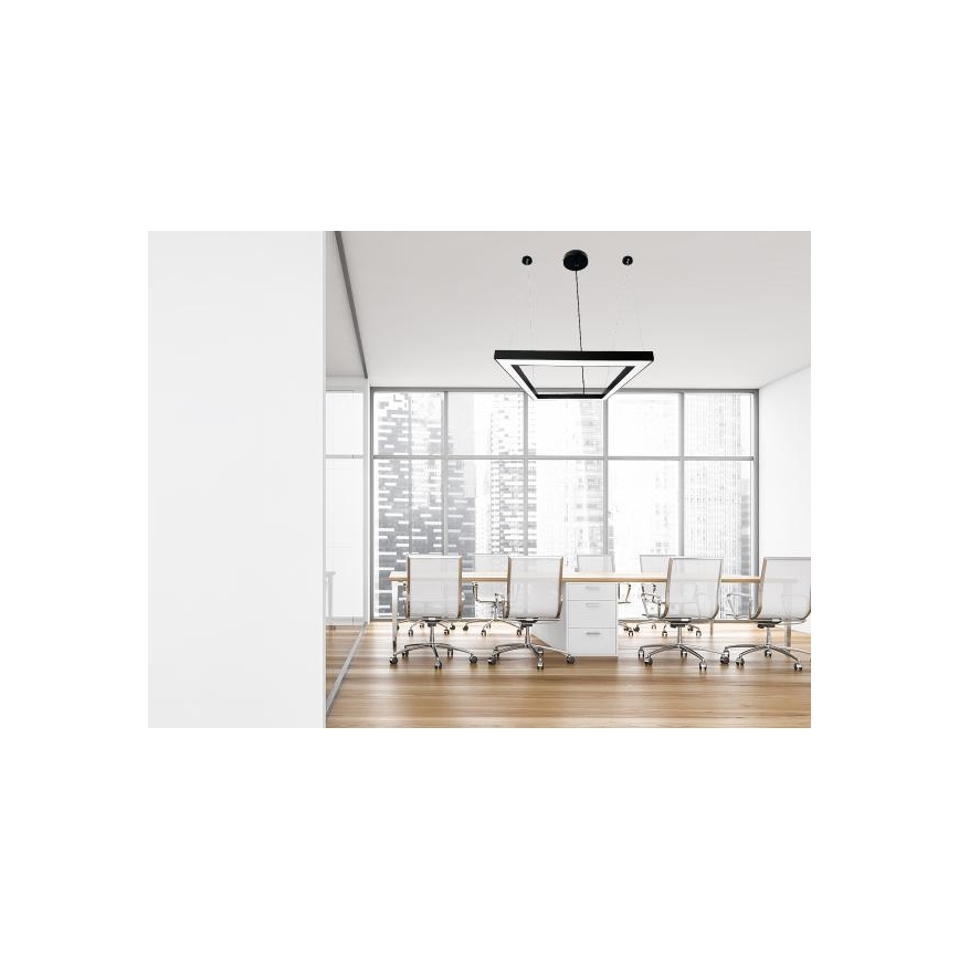 LED Пендел LED/70W/230V 4000K 100x100 см черен