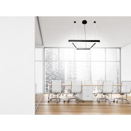 LED Пендел LED/70W/230V 4000K 100x100 см черен