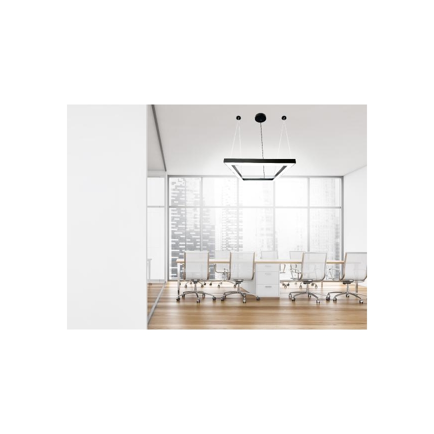 LED Пендел LED/70W/230V 4000K 100x100 см черен