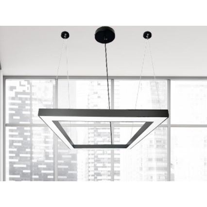 LED Пендел LED/70W/230V 4000K 100x100 см черен