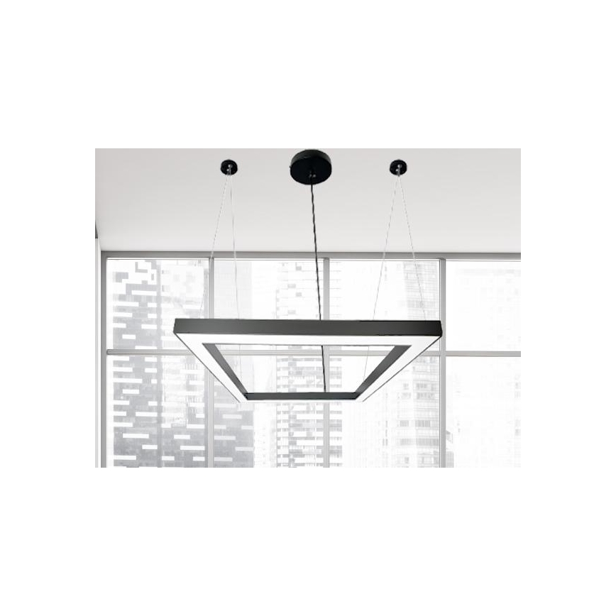 LED Пендел LED/70W/230V 4000K 100x100 см черен