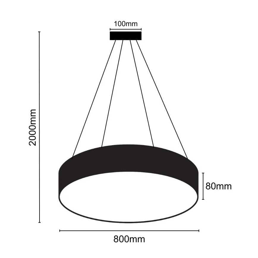 LED Пендел LED/70W/230V 4000K Ø 80 см