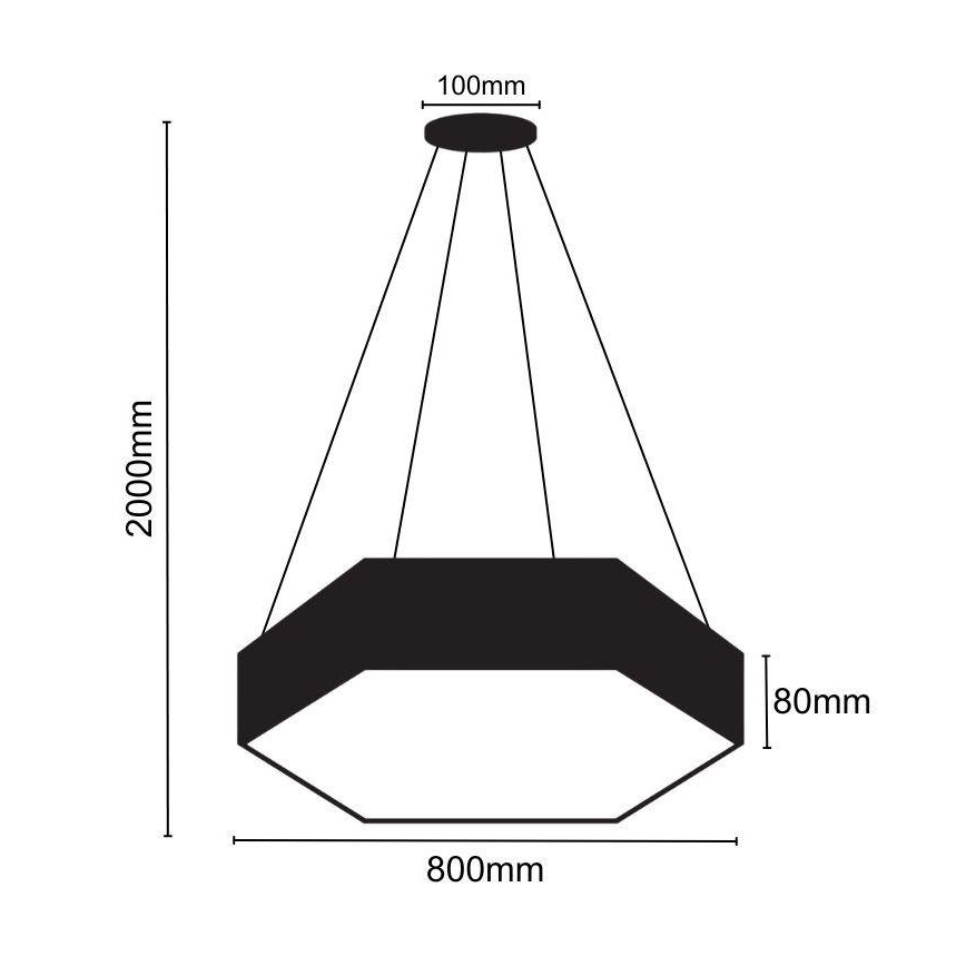 LED Пендел LED/70W/230V 4000K Ø 80 см