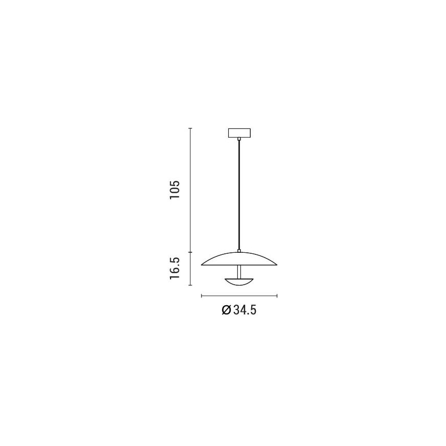LED Пендел LED/7W/230V 3000K Ø 34,5 см