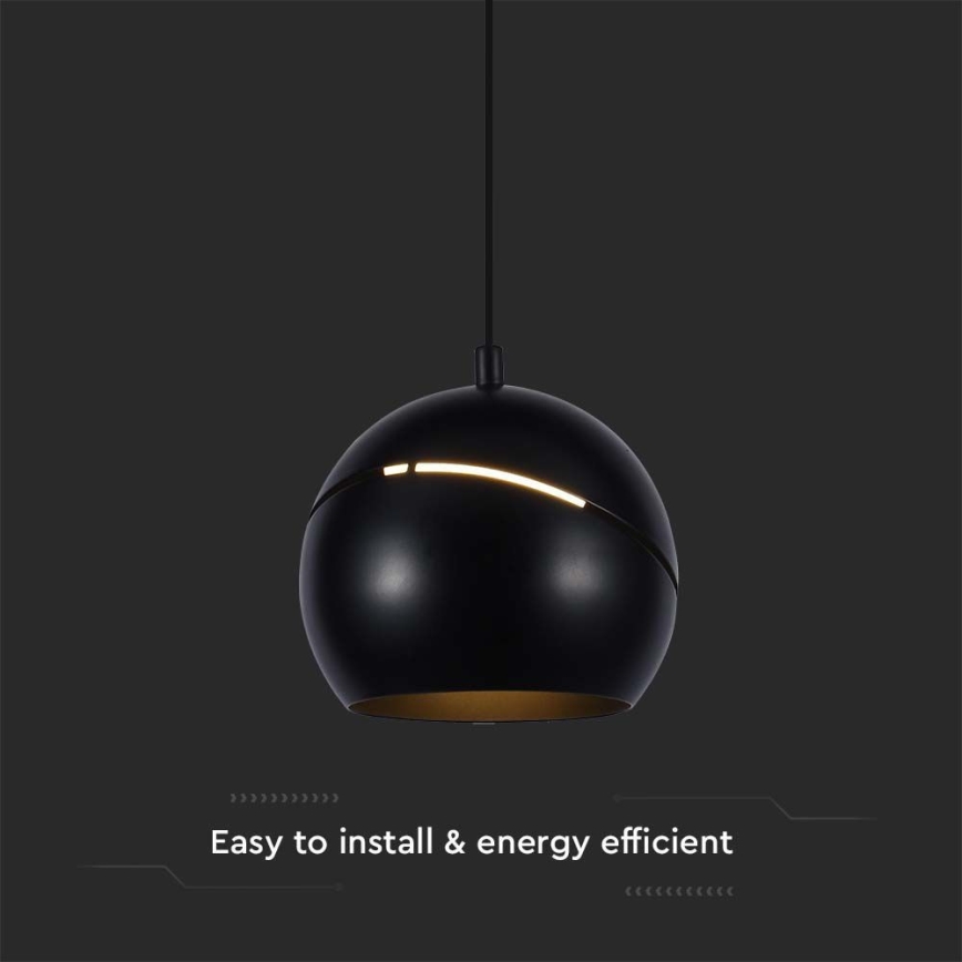 LED Пендел LED/8,5W/230V 3000K черен