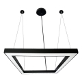 LED Пендел LED/80W/230V 4000K 120x120 см черен
