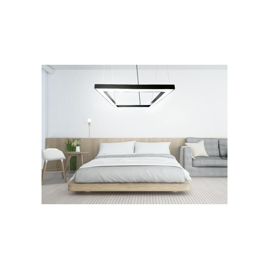 LED Пендел LED/80W/230V 4000K 120x120 см черен