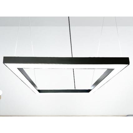 LED Пендел LED/80W/230V 4000K 120x120 см черен