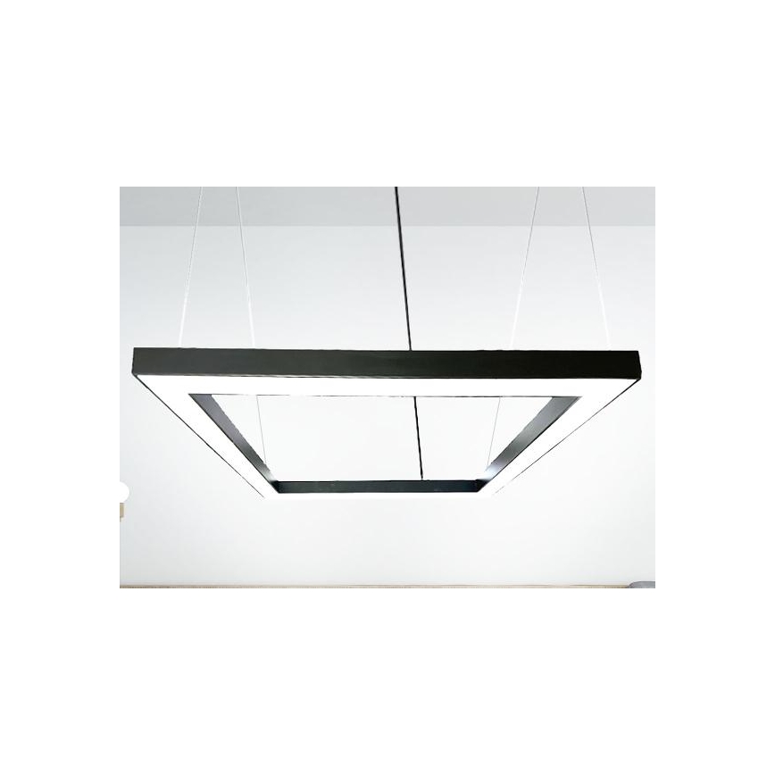 LED Пендел LED/80W/230V 4000K 120x120 см черен