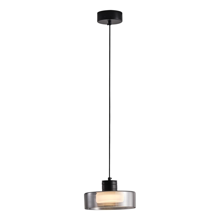 LED Пендел LED/8W/230V 3000K черен/опушен Ø 20 см