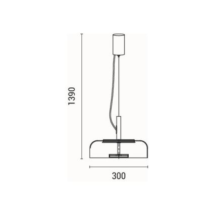 LED Пендел LED/8W/230V 3000K Ø 30 см