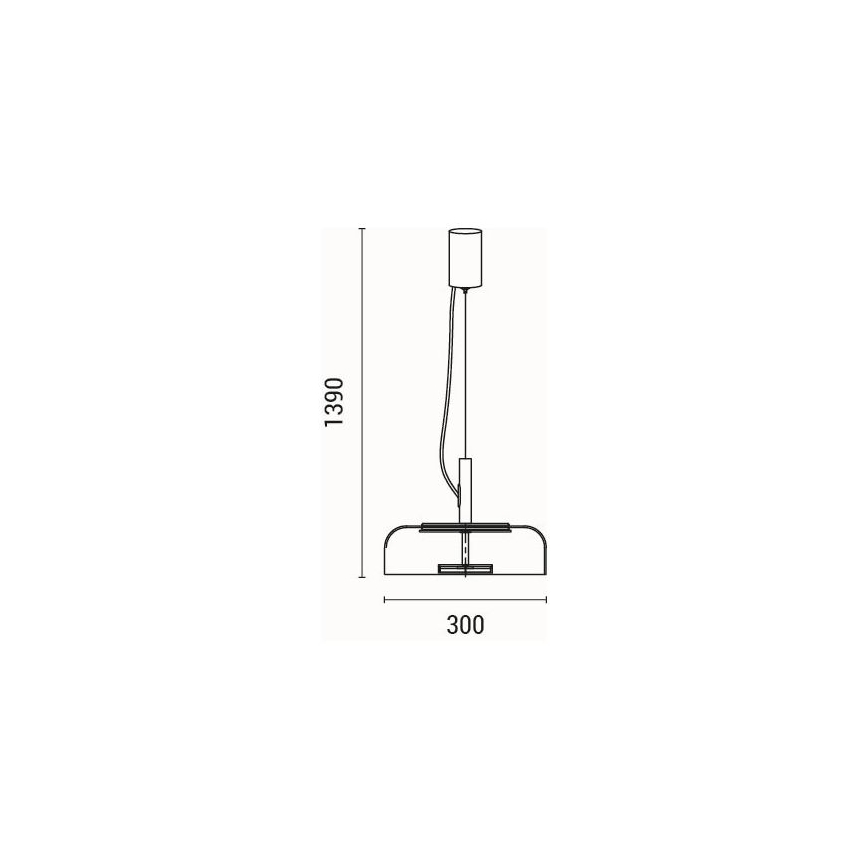 LED Пендел LED/8W/230V 3000K Ø 30 см
