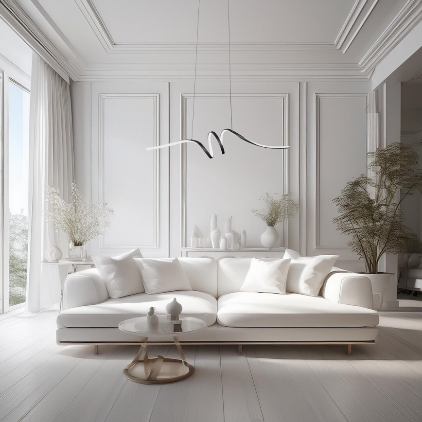 LED Пендел LOOP LED/28W/230V черен