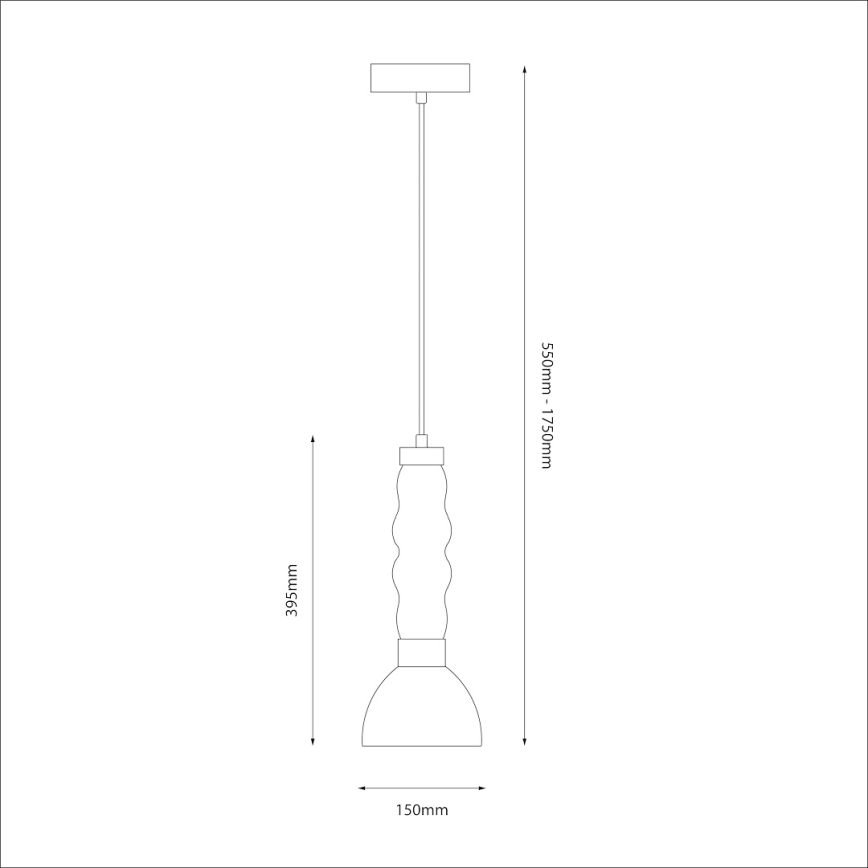 LED Пендел LUCCO LED/13W/230V Ø 15 см опушен
