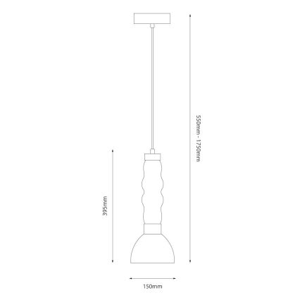 LED Пендел LUCCO LED/13W/230V Ø 15 см златист