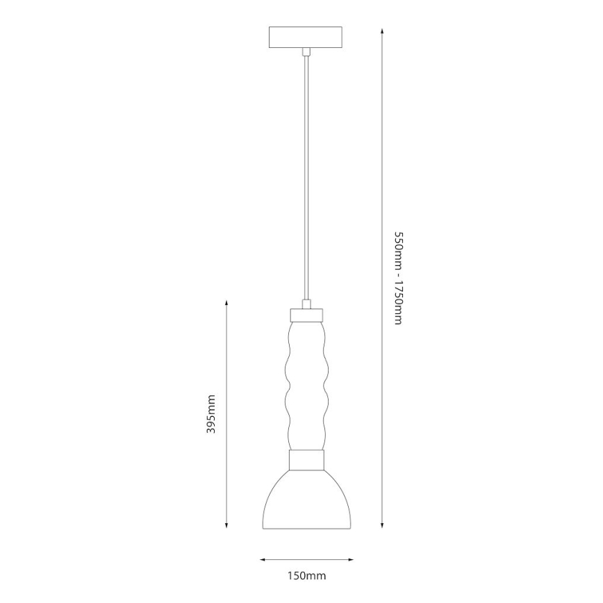 LED Пендел LUCCO LED/13W/230V Ø 15 см златист