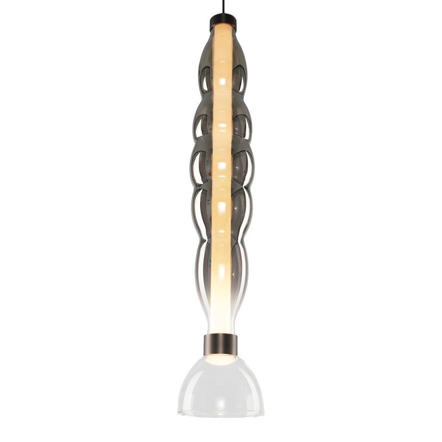 LED Пендел LUCCO LED/18W/230V Ø 15 см опушен