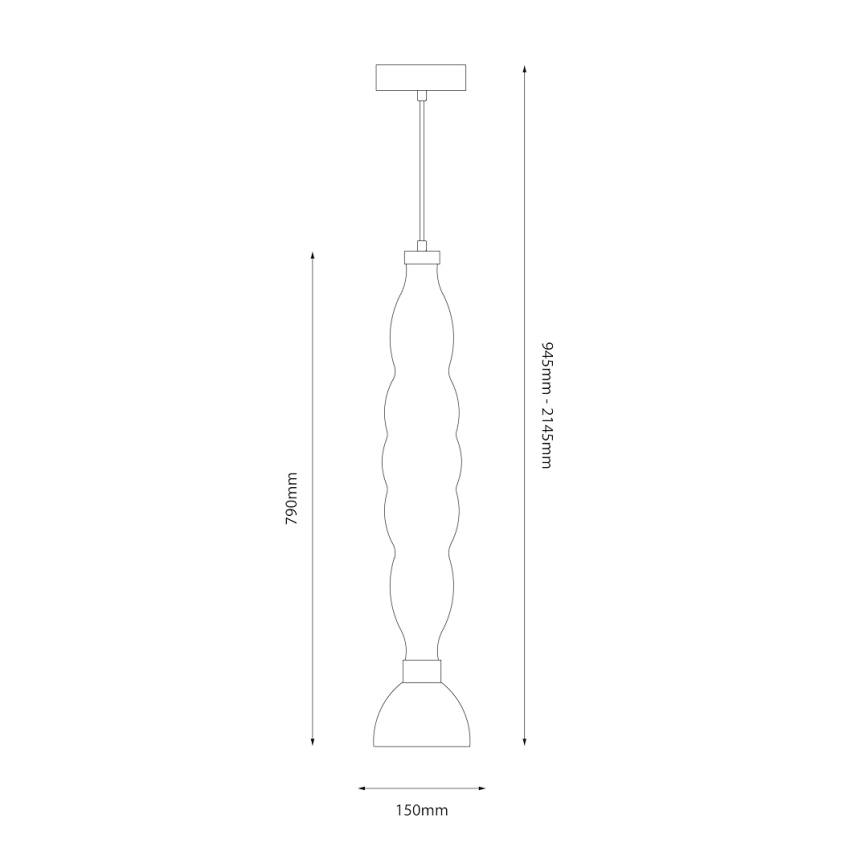 LED Пендел LUCCO LED/18W/230V Ø 15 см златист