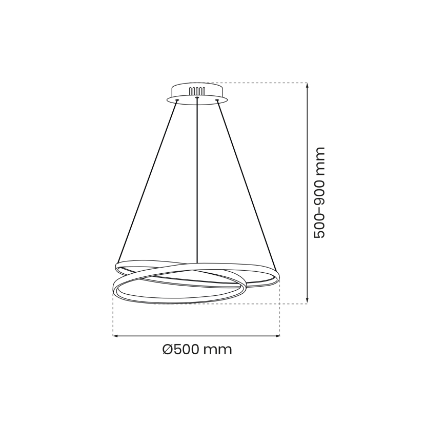 LED Пендел LUCERO LED/48W/230V лъскав хром