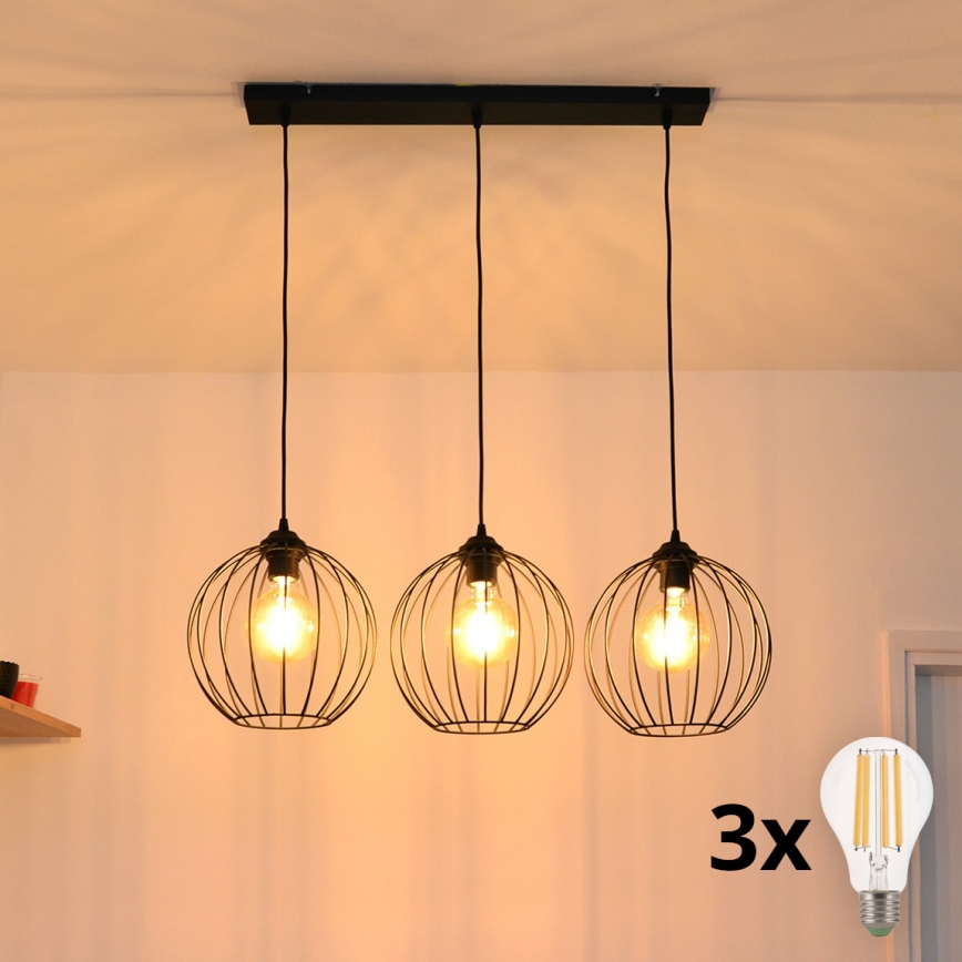 LED Пендел MERCURE 3xE27/15W/230V