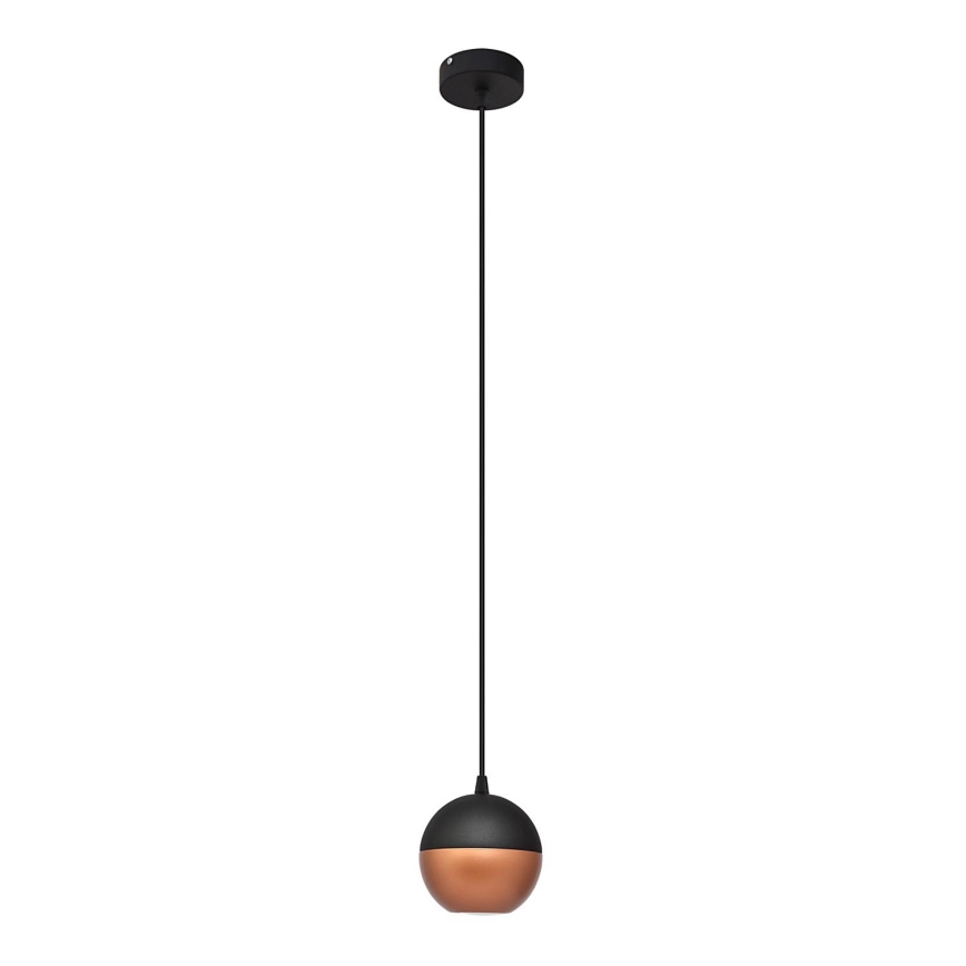 LED Пендел MIDWAY 1xGU10/4,8W/230V черен/меден
