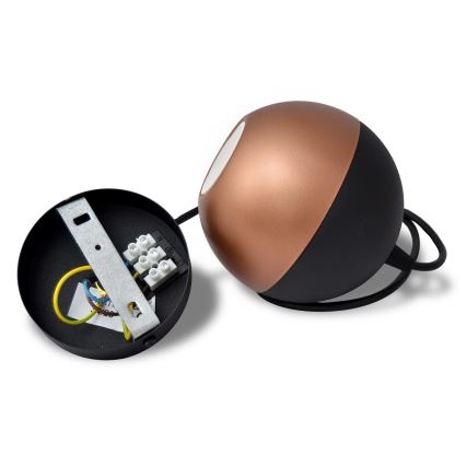 LED Пендел MIDWAY 1xGU10/4,8W/230V черен/меден