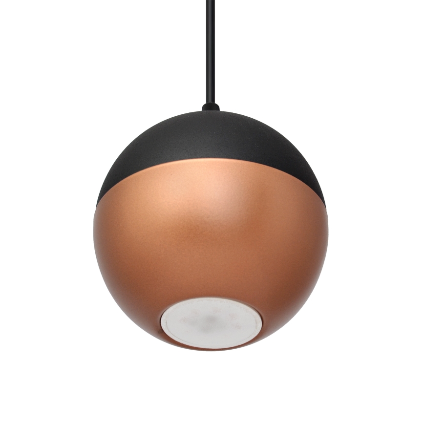 LED Пендел MIDWAY 3xGU10/4,8W/230V черен/меден