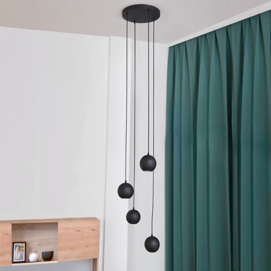 LED Пендел MIDWAY 4xGU10/4,8W/230V черен